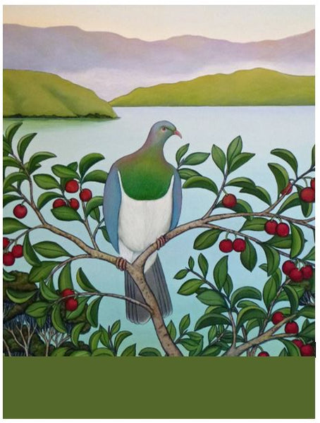 Kereru At Waters Edge Note Pad by Clare Reilly Notebook Clare Reilly