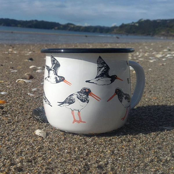 Oystercatcher Bird Enamel Mug Mug Wolfkamp & Stone