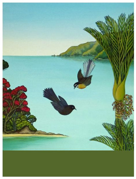 Dance Of The Fantails Note Pad by Clare Reilly Notebook Clare Reilly