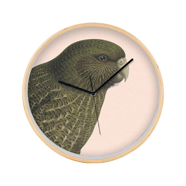 Hushed Pink Kakapo Frame Clock Clock 100% NZ Natural Frame