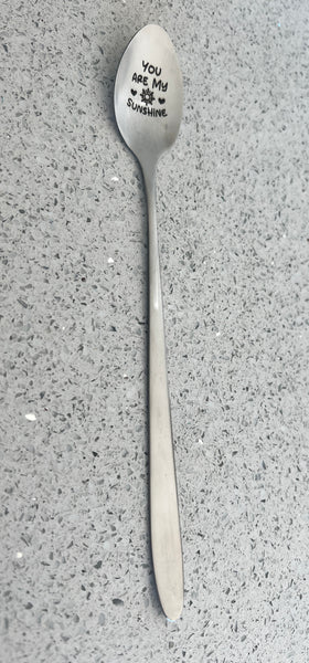Engraved Coffee/Ice Cream Spoon - You are My Sunshine Spoon Design Withdrawals