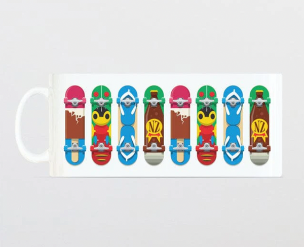 Kiwiana Boards Mug Mug Glenn Jones Art