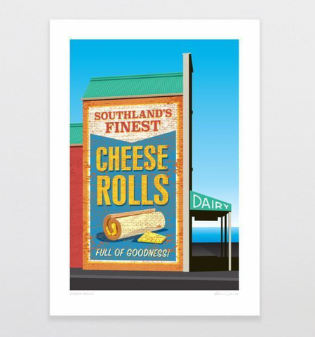 Cheese Rolls A4 Art Print