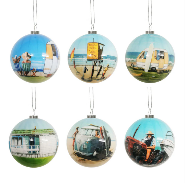 NZ Summer Christmas Baubles Decorations 100% NZ
