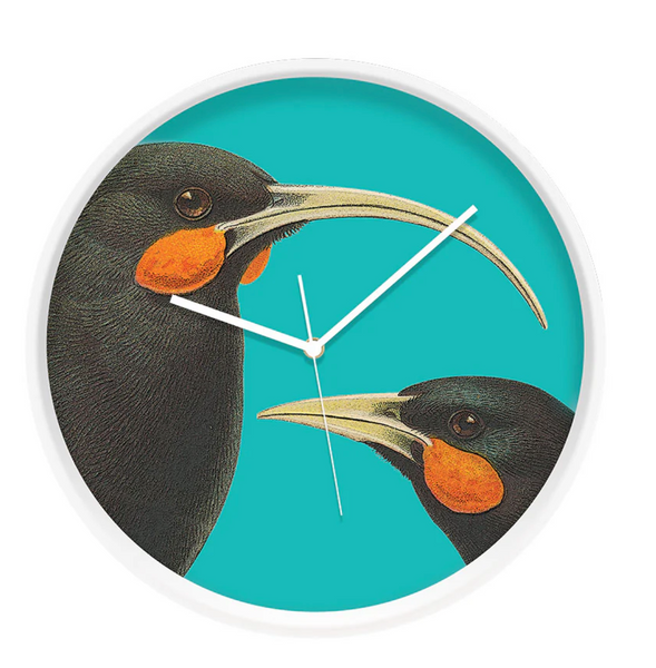 Bright Huia Wooden Frame Clock Clock 100% NZ White Frame