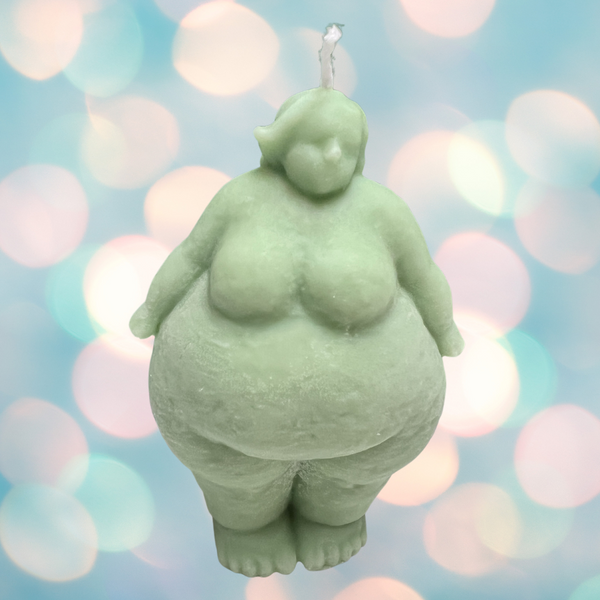 Voluptuous Sisters Candle - Standing Candles Blow My Wick Mint Green