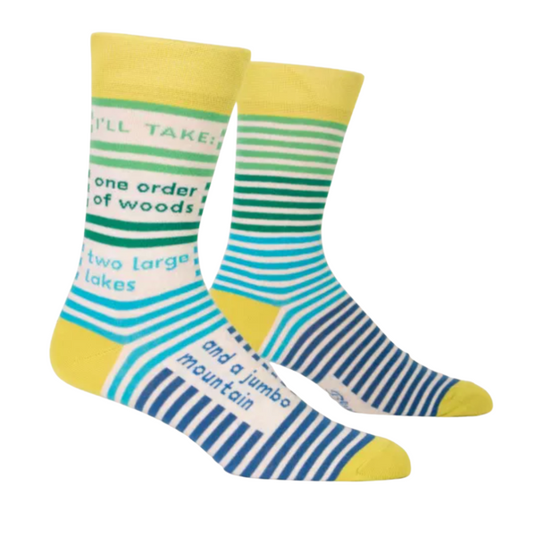 I'll Take One Order Of Woods Men's Socks. Socks BlueQ