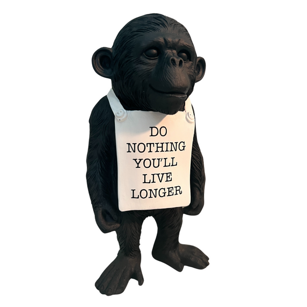 Primate Sign Figurine - Live Longer - Banksy Inspired Figurines Design Withdrawals