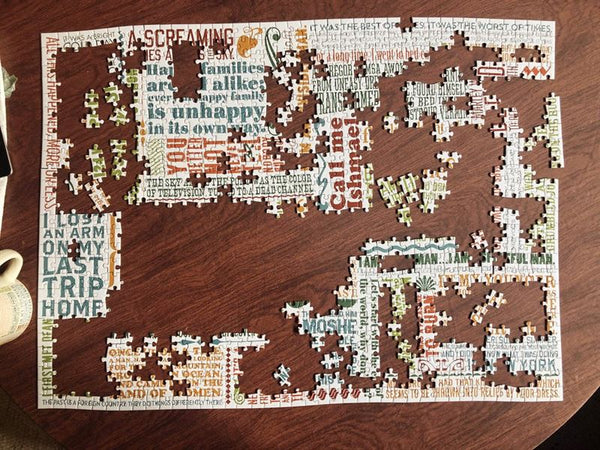 Jane Austen Literary Lines 1000 Piece Puzzle Puzzle The Unemployed Philosophers Guild