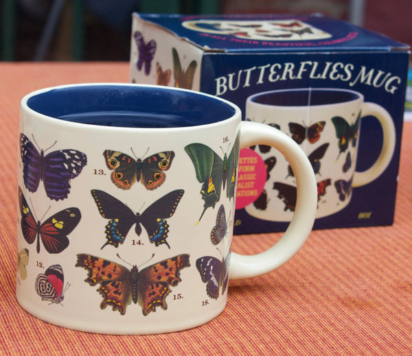 Butterflies - Disappearing Mug Heat Reactive Mug The Unemployed Philosophers Guild