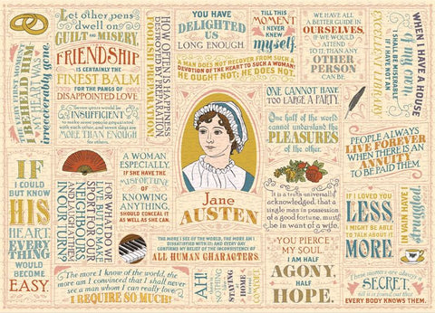Jane Austen Literary Lines 1000 Piece Puzzle