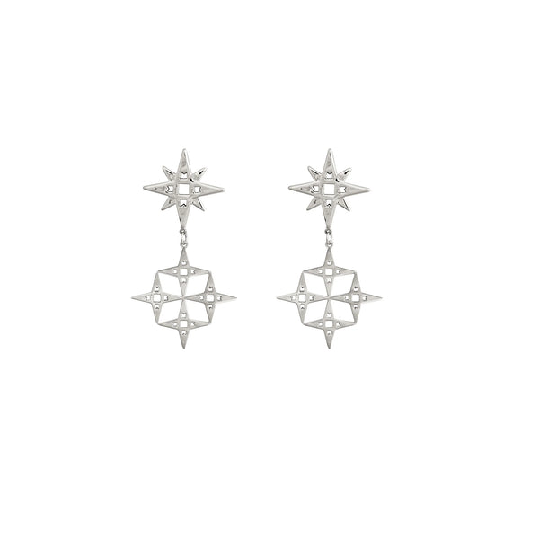 Mini Constellation Earrings in Gold and Platinum Lindi Kingi Platinum