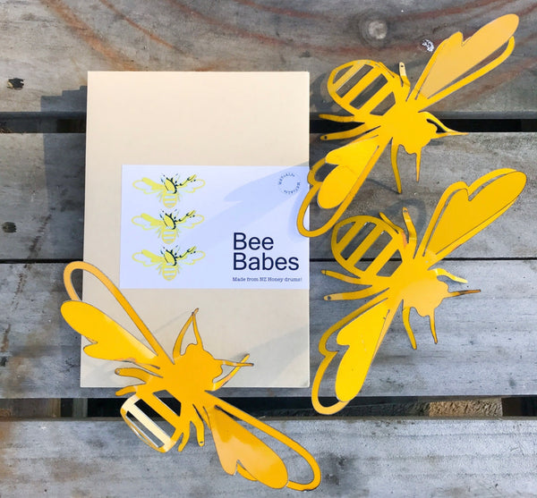 Bee Babies Set of 3 Wall Art Metcalfe Metal