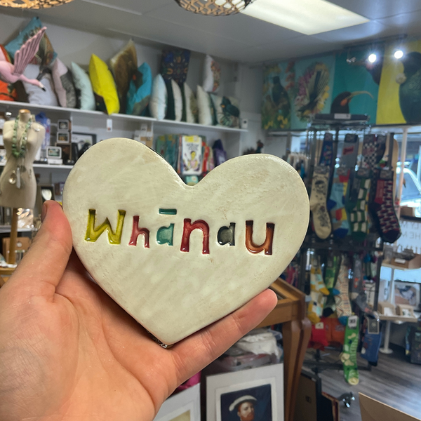 Whānau Heart Tile Wall Art M Ceramics