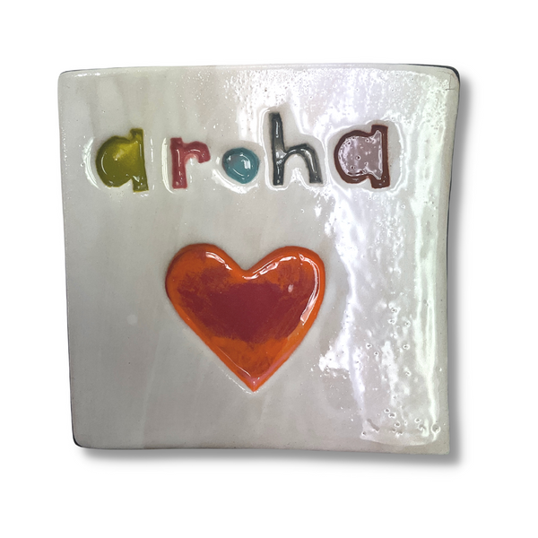 Aroha Square Ceramic Tile Wall Art M Ceramics