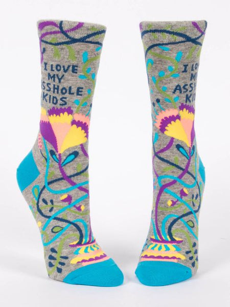Love My Asshole Kids Crew Socks Socks BlueQ