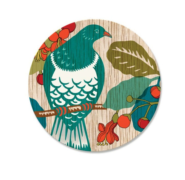Single Coasters - Designs By Tanya Wolfkamp Coasters Wolfkamp & Stone Screenprint Kereru