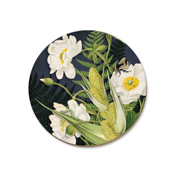 Single Coasters - Designs By Tanya Wolfkamp Coasters Wolfkamp & Stone Mt Cook Lily On Black