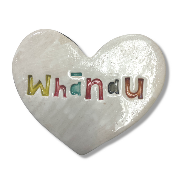 Whānau Heart Tile Wall Art M Ceramics