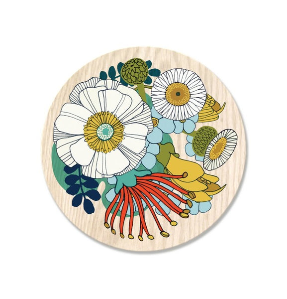 Single Coasters - Designs By Tanya Wolfkamp Coasters Wolfkamp & Stone Folk Flowers