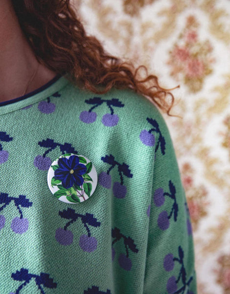 Morning Glory Button Brooch Brooch Lazybones