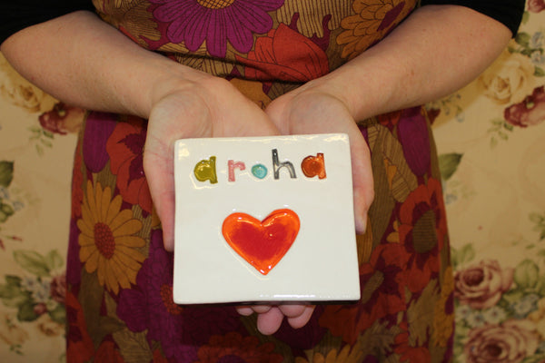 Aroha Square Ceramic Tile Wall Art M Ceramics