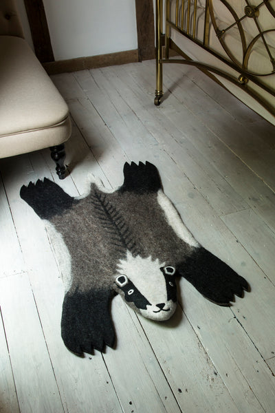 Billie Badger Rug Rug Sew Heart Felt