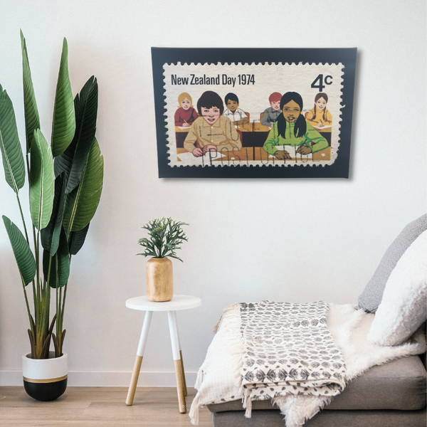 Canvas Print - 1974 New Zealand Day Stamp Canvas Print Design Withdrawals