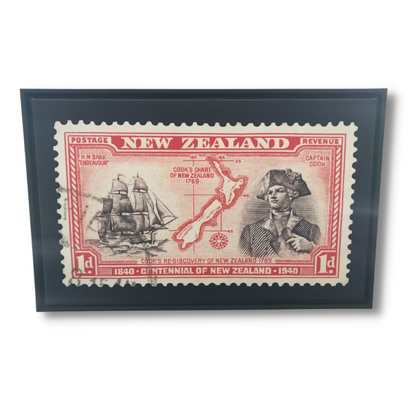 Canvas Print - 1d New Zealand Stamp Canvas Print Design Withdrawals