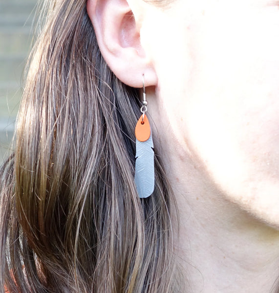 Kokako Feather Earrings Earrings Clever Green