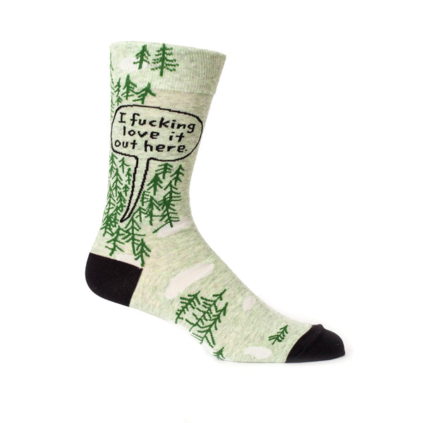 I Fucking Love It Out Here - Men's Crew Socks Socks BlueQ