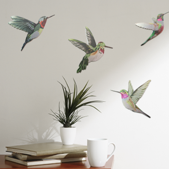 Humming Bird Wall Set Wall Art Crystal Ashley