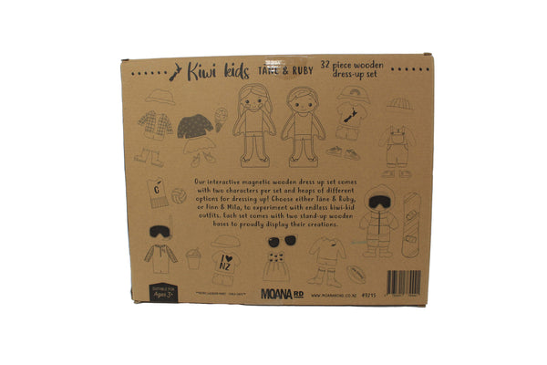 Kiwi Kids Wooden Dress Up Set - Tane & Ruby Game Moana Road