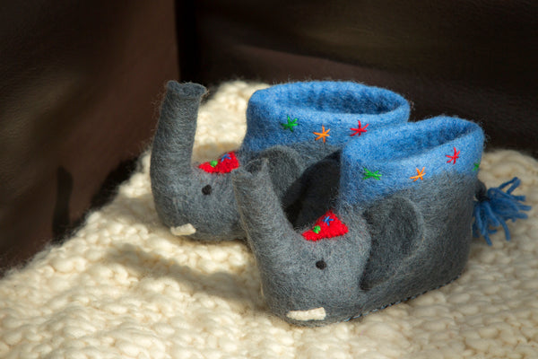 Jumbo The Elephant Children Slippers Slippers Sew Heart Felt