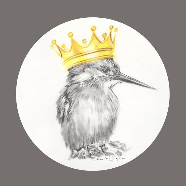 Kingfisher Gold - Art Print Art Print Melissa Sharplin Gold 21 x 21cm