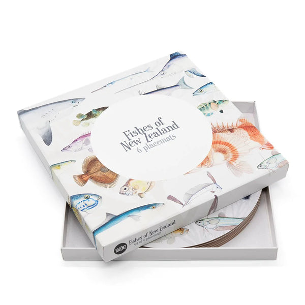 Fishes of NZ Box of 6 Placemats Placemat 100% NZ