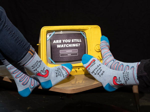One More Episode Crew Socks Socks BlueQ