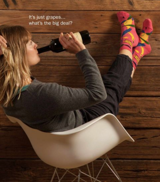 My Favourite Salad is Wine Crew Socks Socks BlueQ
