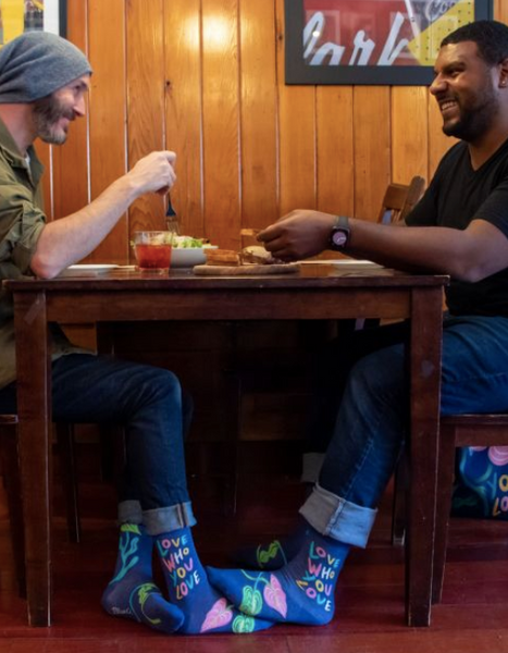 Love Who You Love - Mens Crew Socks Socks BlueQ