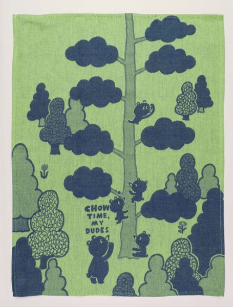 Chow Time My Dudes - Tea Towel Tea Towel BlueQ