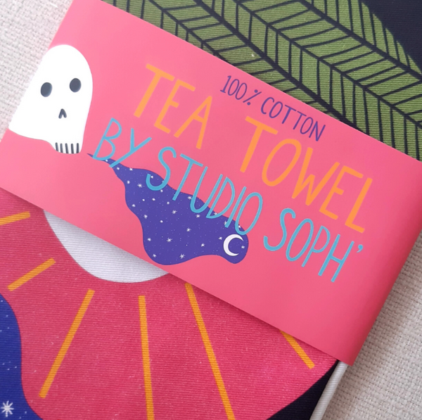 Bird + Skull - Tea Towel Tea Towel Studio Soph