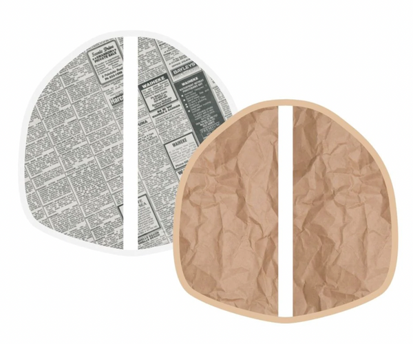 Lunch Wraps - Retro Newsprint Food Wraps 100% NZ
