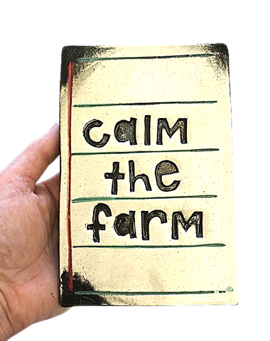 Calm The Farm Rectangle Ceramic Tile
