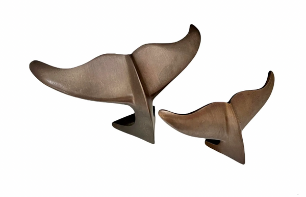 Bronze Desktop Whale Tail Art Koa Bronze