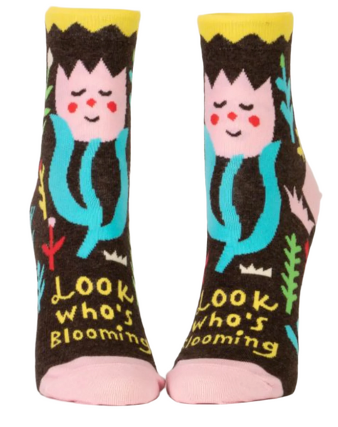 Look Who's Blooming Ankle Socks Socks BlueQ
