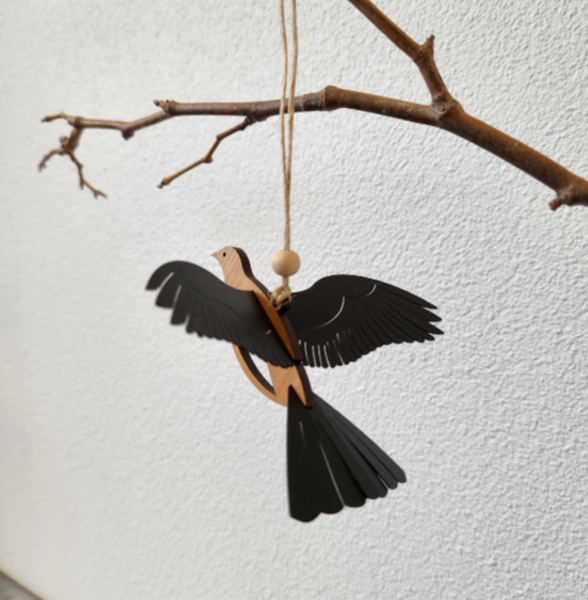 Rimu Kereru Hanging Ornament Hanging Ornament Crystal Ashley