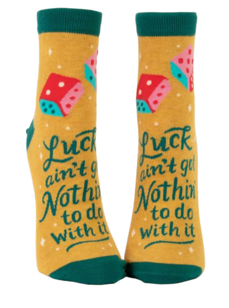 Luck Ain't Got Nothin' To Do With It Ankle Socks Socks BlueQ
