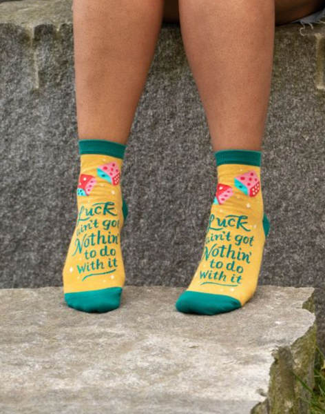 Luck Ain't Got Nothin' To Do With It Ankle Socks Socks BlueQ