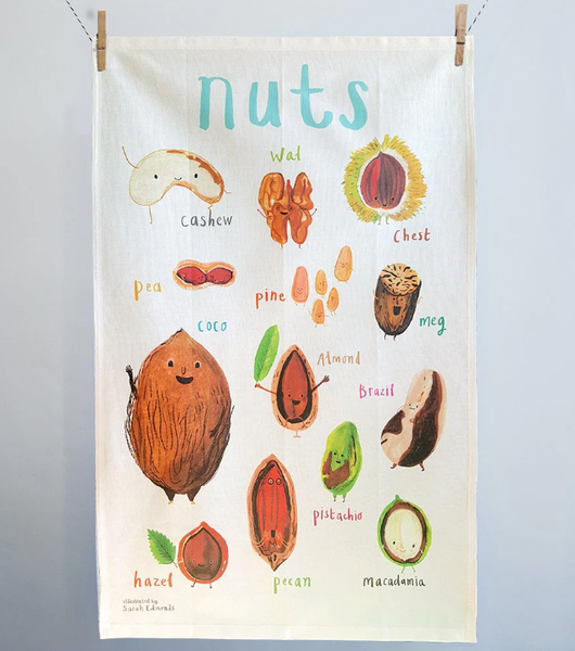 Tea Towel - Nuts Tea Towel Sarah Edmonds