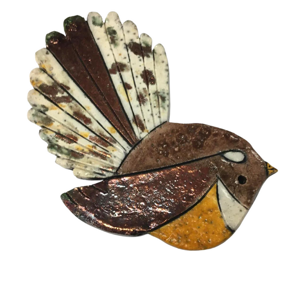 Ceramic Native Fantail Bird Ceramic Kezia Rose